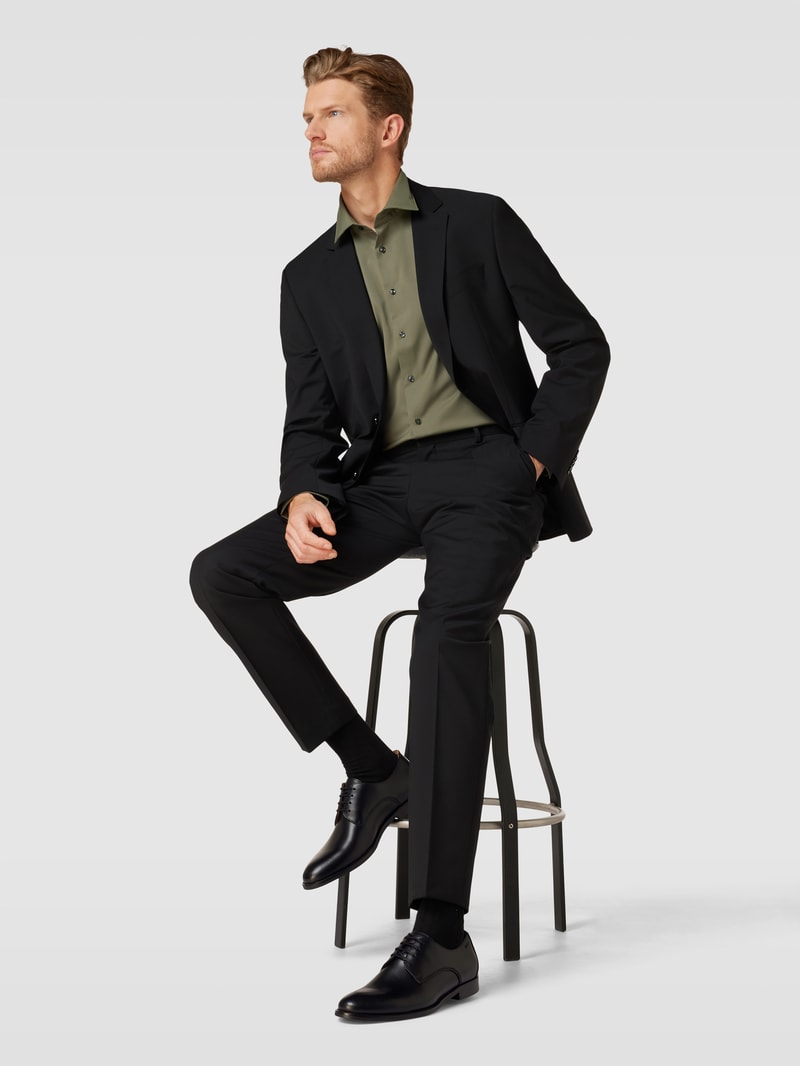 Derby-Schuhe aus Leder Modell 'SEBASTIAN' in schwarz