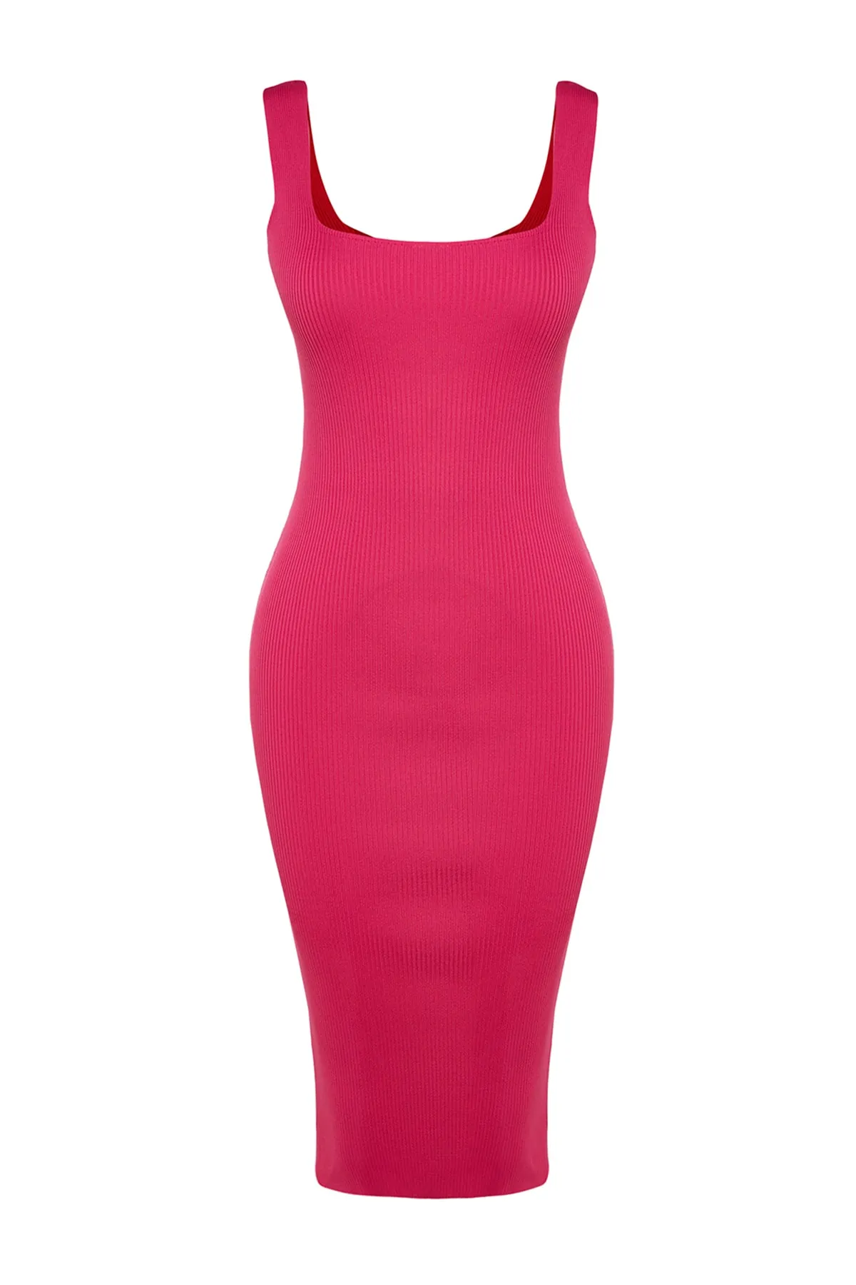Trendyol Collection  Rosa tailliertes Strick-Elegantes Abendkleid TPRSS23EL00368