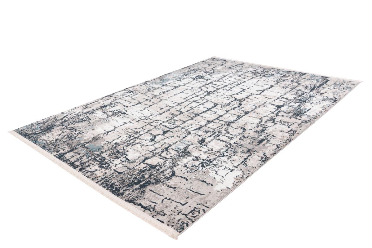 megusta flacher Teppich Grau / Blau 120cm x 180cm