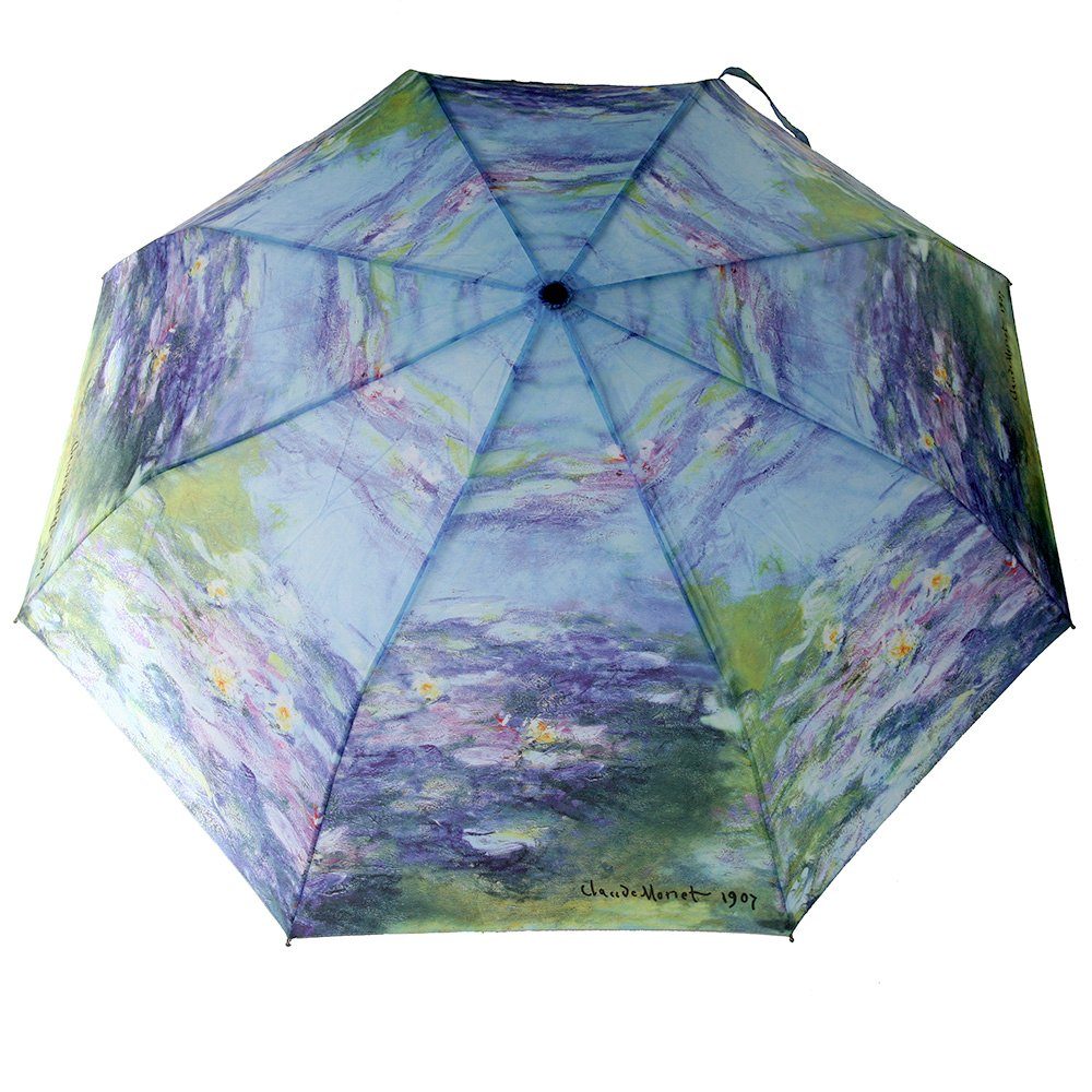 ROSEMARIE SCHULZ Heidelberg Taschenregenschirm Taschenschirm Automatik Regenschirm Seerosen Claude Monet, Auf/Zu -Automatik