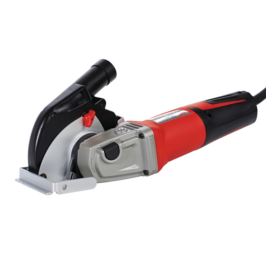 Amoladora angular Milwaukee 4933448025 AGV15-125X DEC SET de 1550 vatios y 125 mm con campana extractora de polvo.
