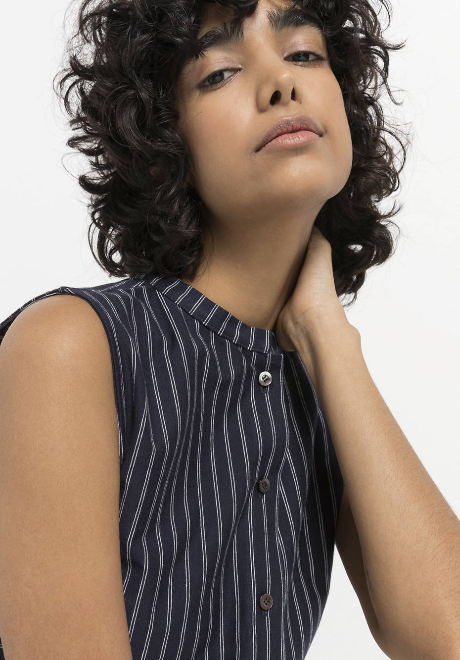Jersey-Bluse aus reiner Bio-Baumwolle