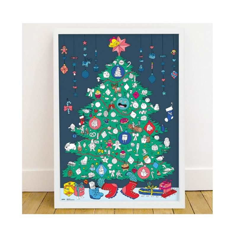 Livre Poster et stickers noël - OMY