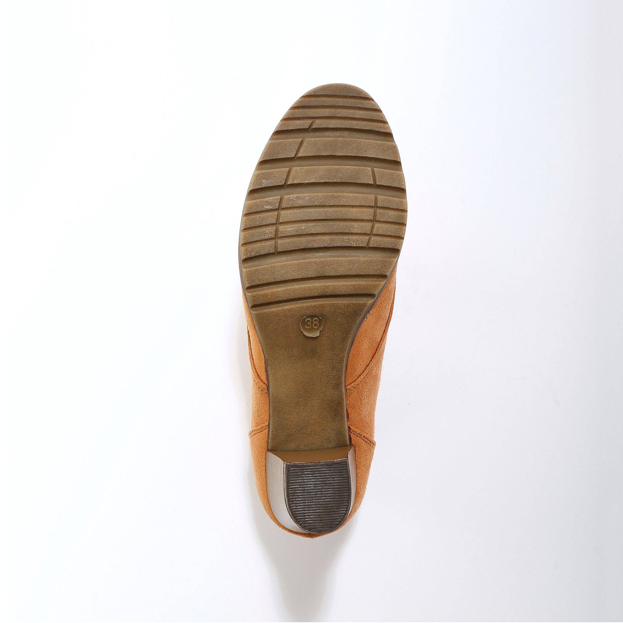Low-boots à talon effet bois