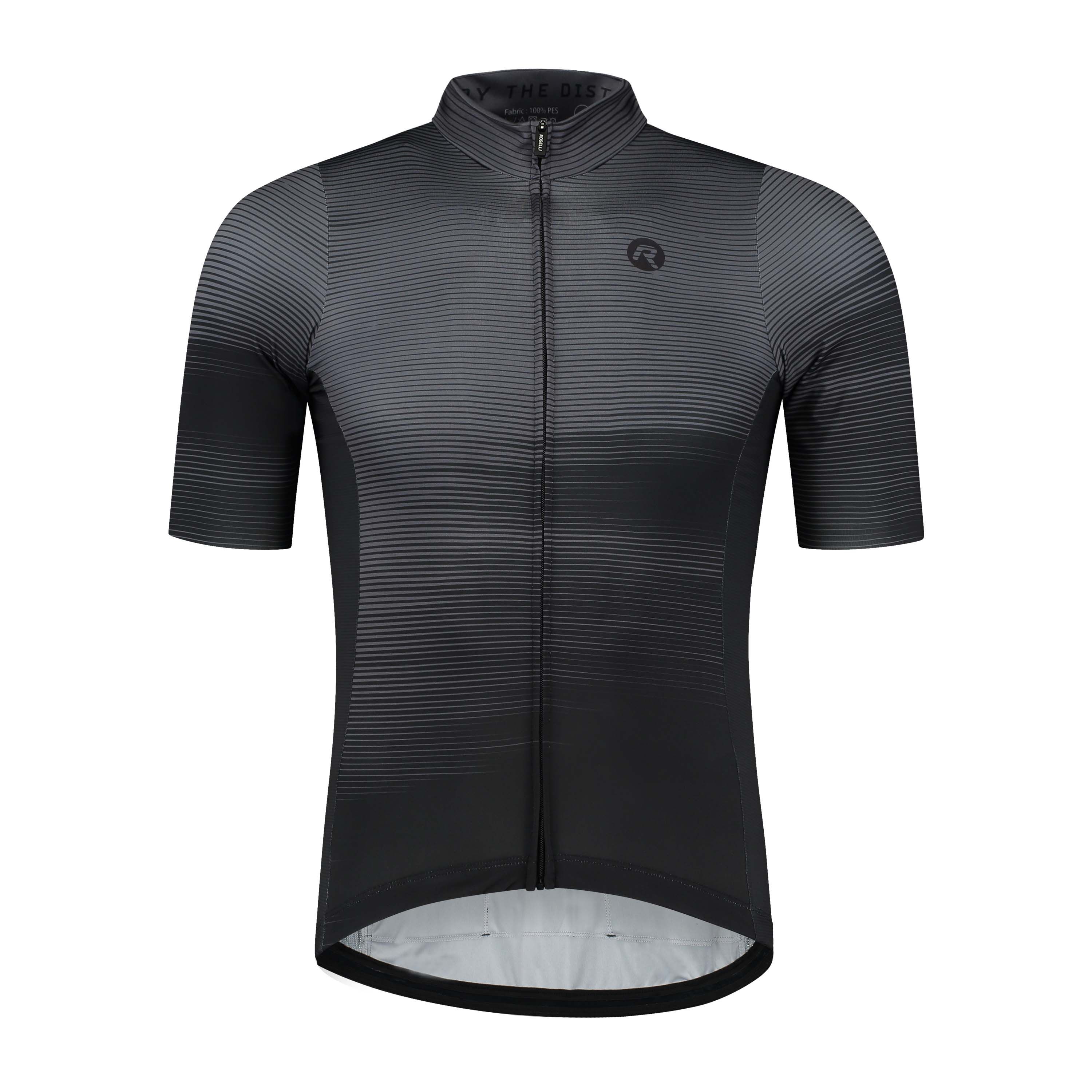 Rogelli Glitch Schwarz/Grau Herren Radtrikot Kurzarm