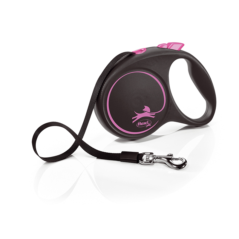 Flexi Hundeleinen Flexi Black Design Gurt pink L, 5 m, 50 kg