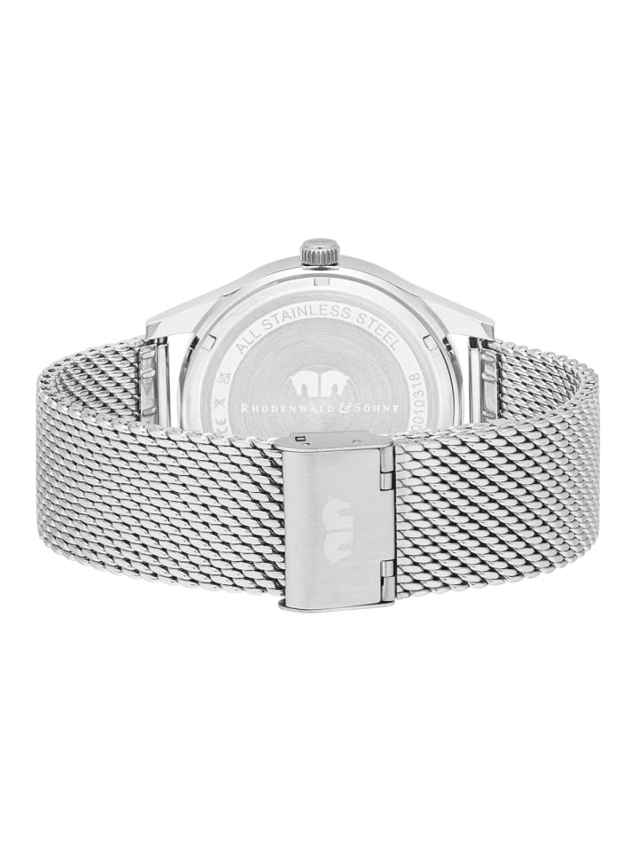Rhodenwald & Söhne Herren Chronograph silber Edelstahl silber in silber günstig kaufen 22 cm