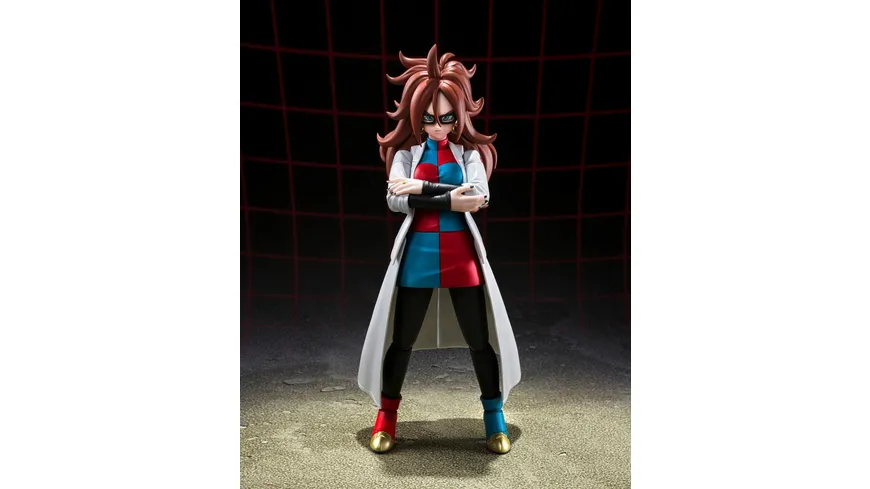 Dragon Ball FighterZ S.H. Figuarts Actionfigur Android 21 (Lab Coat) 15 cm, Anime Figur