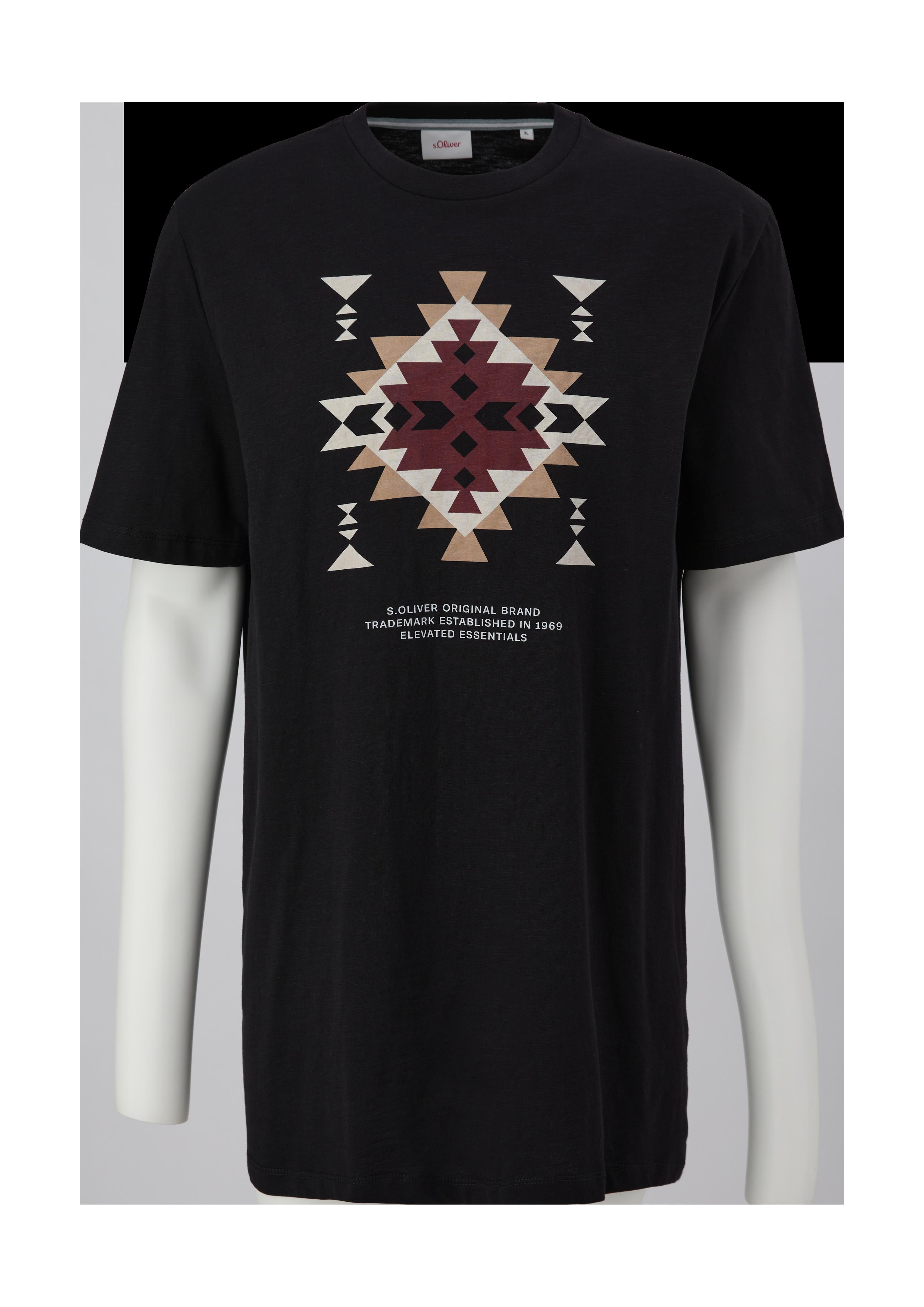 Baumwollshirt mit Flammgarnstruktur  2143321-99D1
