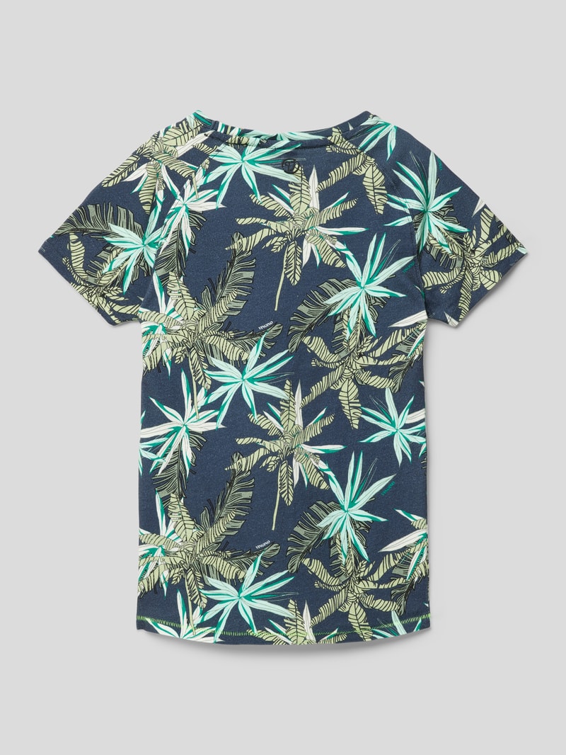 T-Shirt mit Label-Detail Modell 'JEAL' in grün