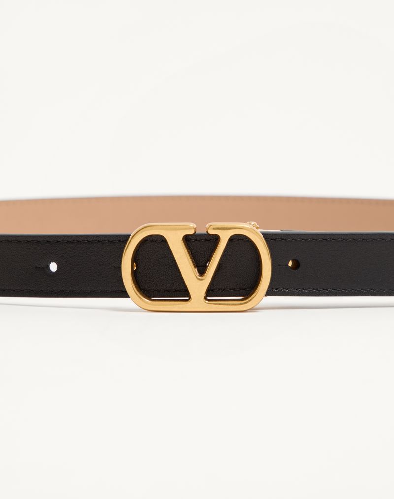 VLogo Signature vendbart bælte i skinnende kalveskind 20 mm