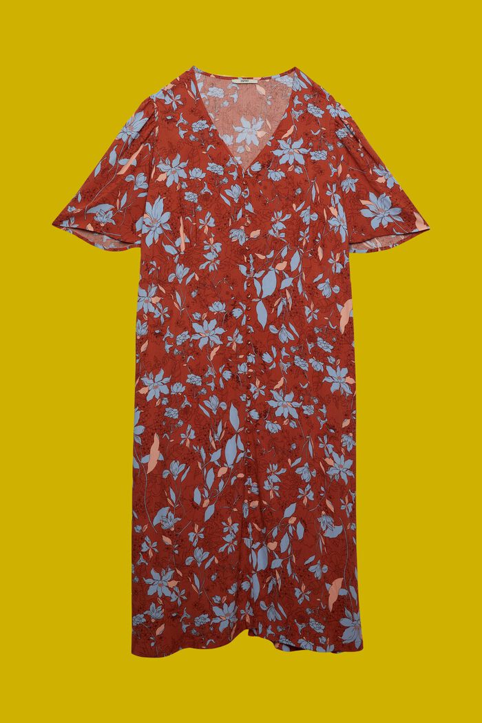 CURVY Midikleid mit Allover-Muster