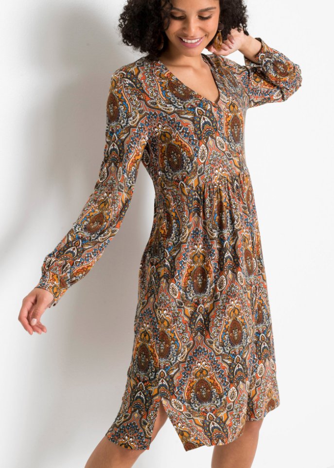 Jerseykleid mit Paisley