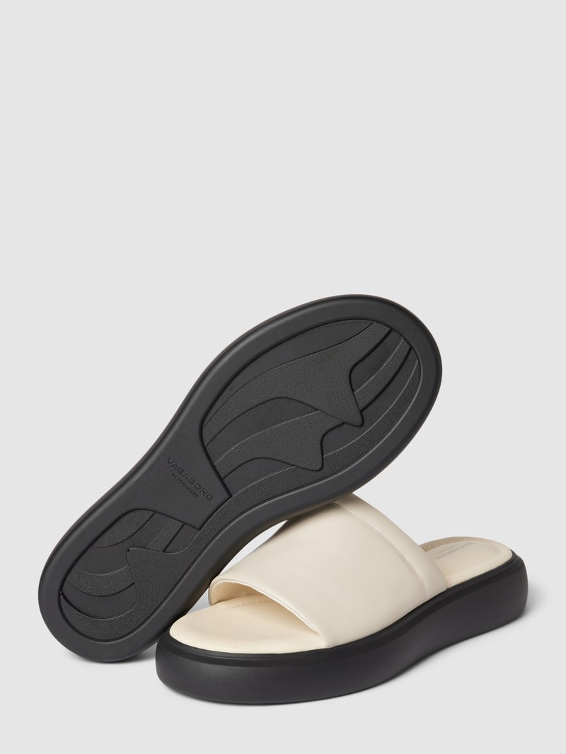 Pantoletten mit breitem Riemen in offwhite