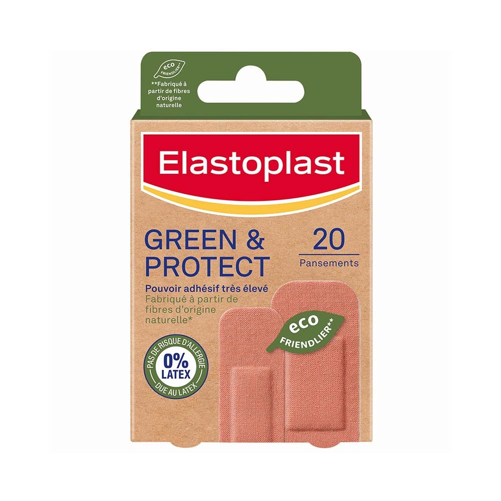 elastoplast Elastoplast Green & Protect Tissu - 20 Pansements - 2 formats Pansements