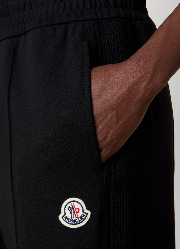 Pantaloni da tuta Moncler Punto Milano a vita alta e gamba dritta con tasche laterali e logo