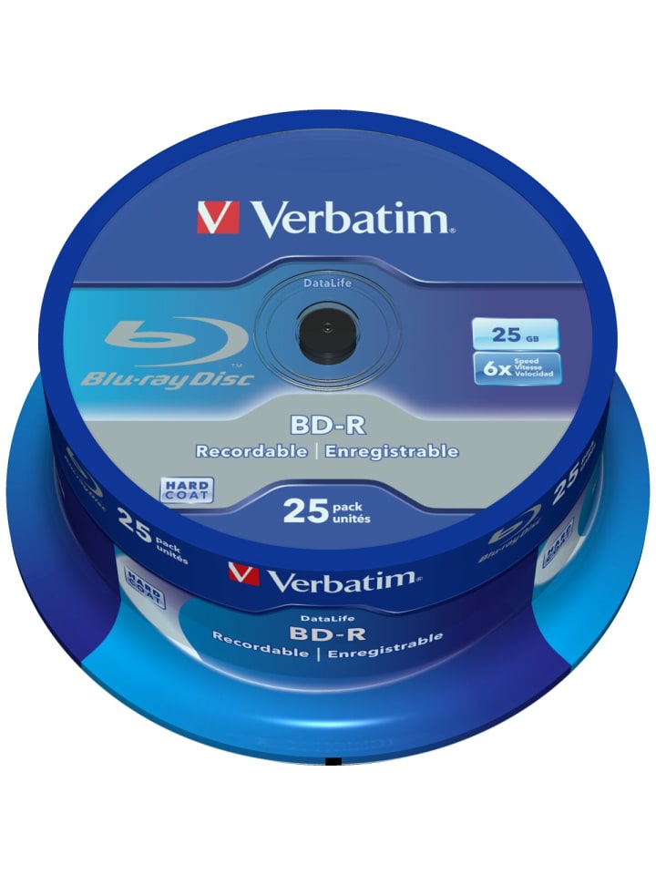 COFI 1453 Verbatim BD-R 25GB/1-6x Cakebox (25 Disc) in Blau günstig kaufen onesize