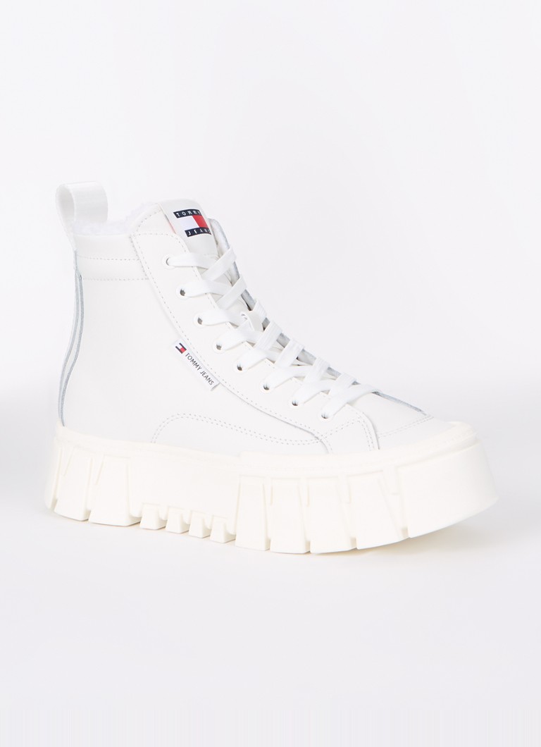 Teniși cu platformă din piele Tommy Hilfiger