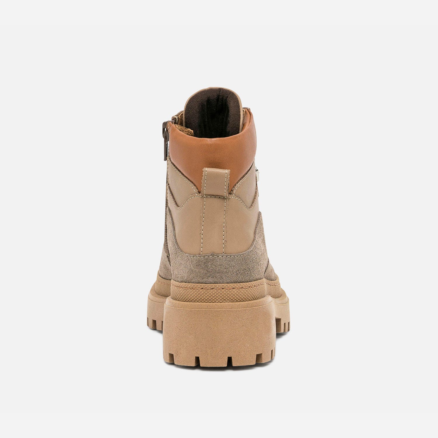 Boots à lacet TEXTO beige et taupe