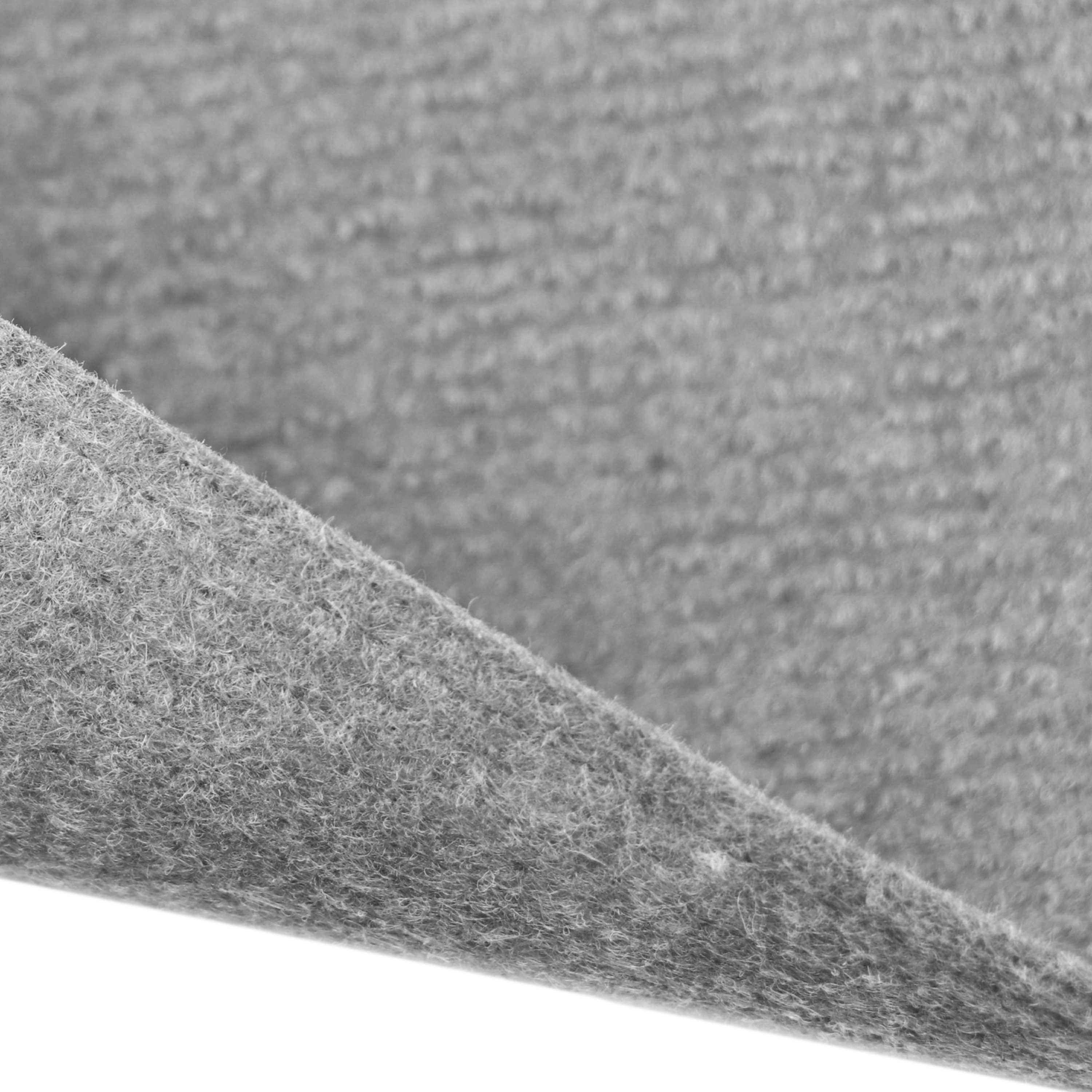 Nadelvliesteppich Rips MENORCA Meterware B1 zertifiziert- Grau - 1,00m x 1,00m, Primaflor-Ideen in Textil, rechteckig, Höhe: 2,5 mm