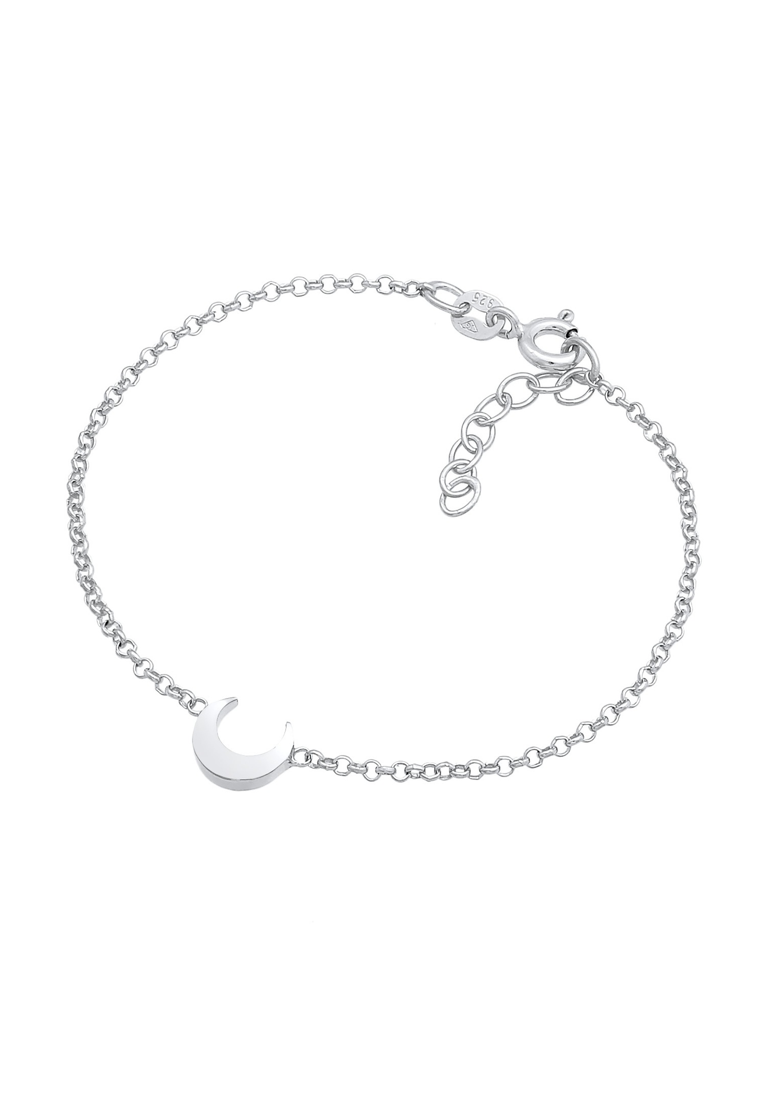 Elli Children's Half Moon Astro Symbol Pendant in 925 Sterling Silver
