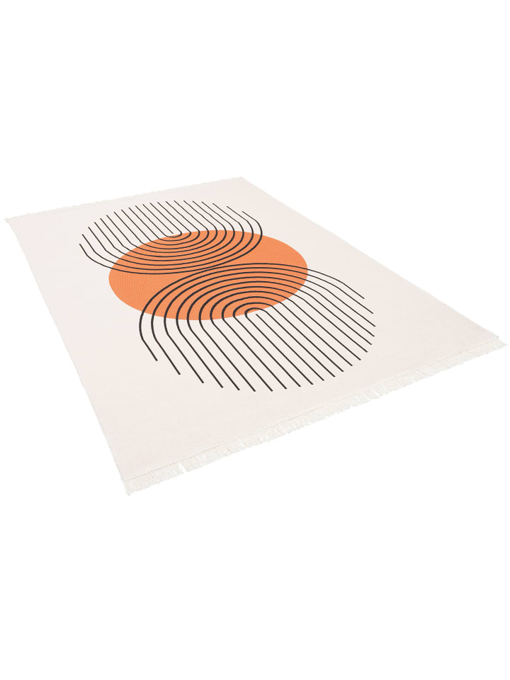 Pergamon Teppich Beidseitig Ethno Kelim Circle in Creme günstig kaufen