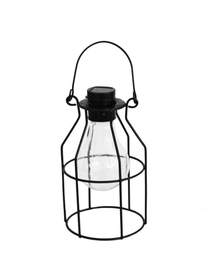 MARELIDA LED Solar Hängeleuchte eckig Industrial Look H: 15cm in schwarz günstig kaufen onesize