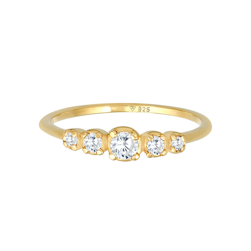 Elli Elli Bague Dames Engagement Éternité Elegant avec pierres de zirconium en argent  Bague
