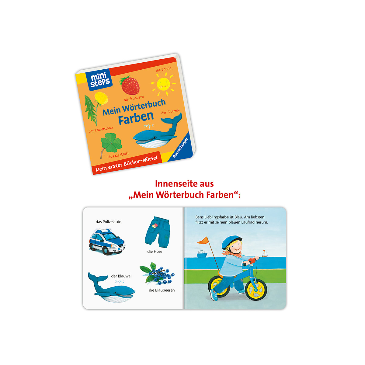 ministeps® Mein erster Bücher-Würfel: Meine ersten Wörter (Bücher-Set)