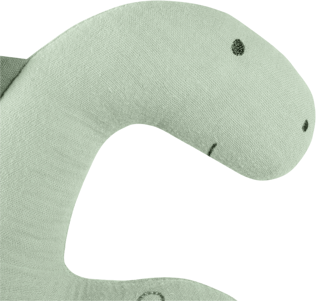 Spieltier Dino aus Musselin, grün, 1 St