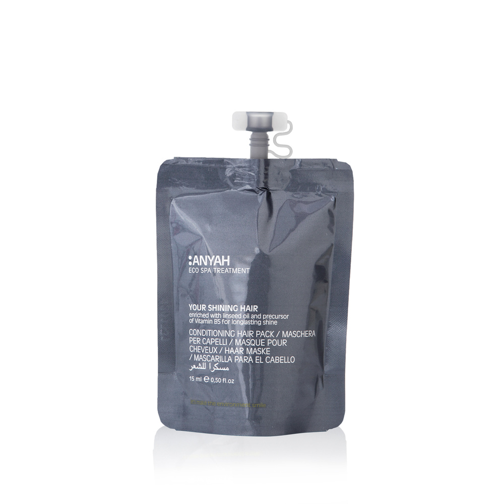 anyah DOYPACK MASQUE POUR CHEVEUX , AVEC HUILE DE GERME DE LIN ET VITAMINE B5, 15 ML Après Shampooing