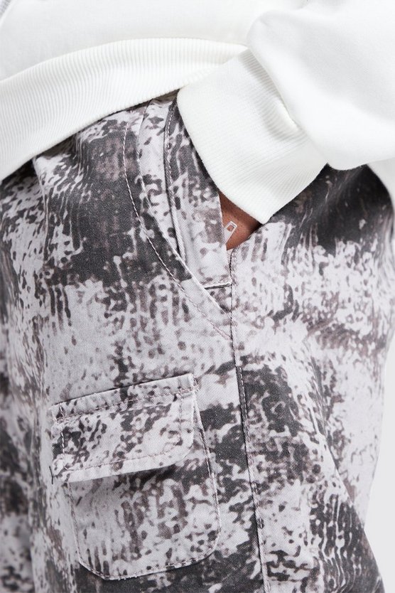Camouflage Cargohose mit elastischem Bund