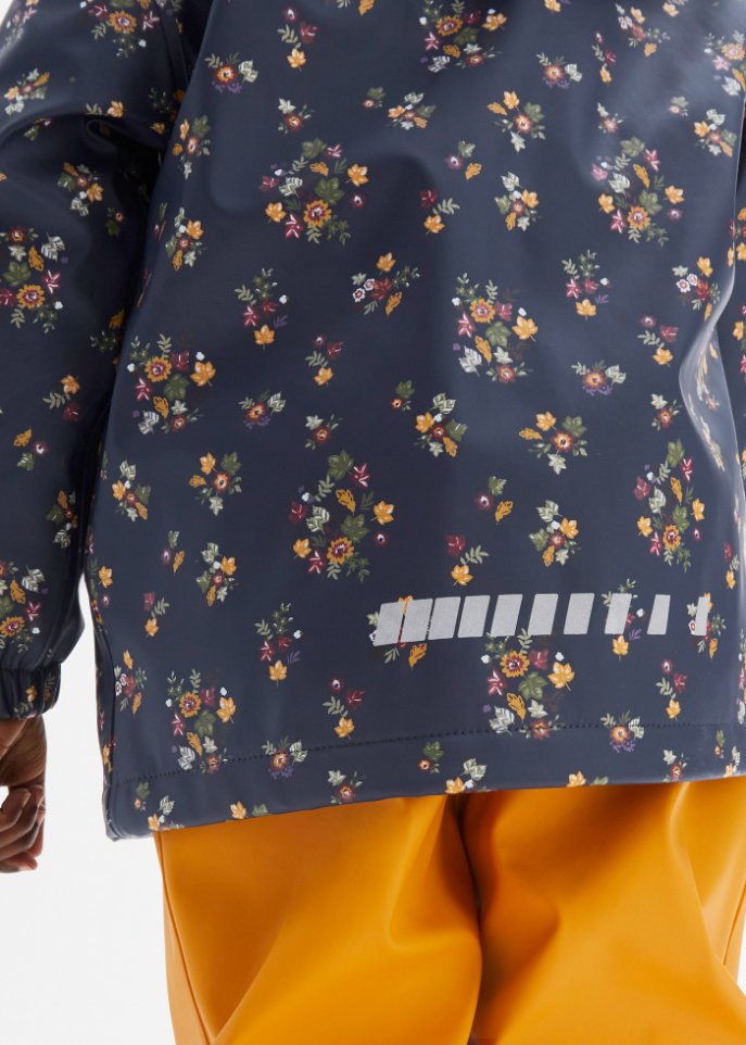 Kinder Thermo Regenjacke mit Blumenprint