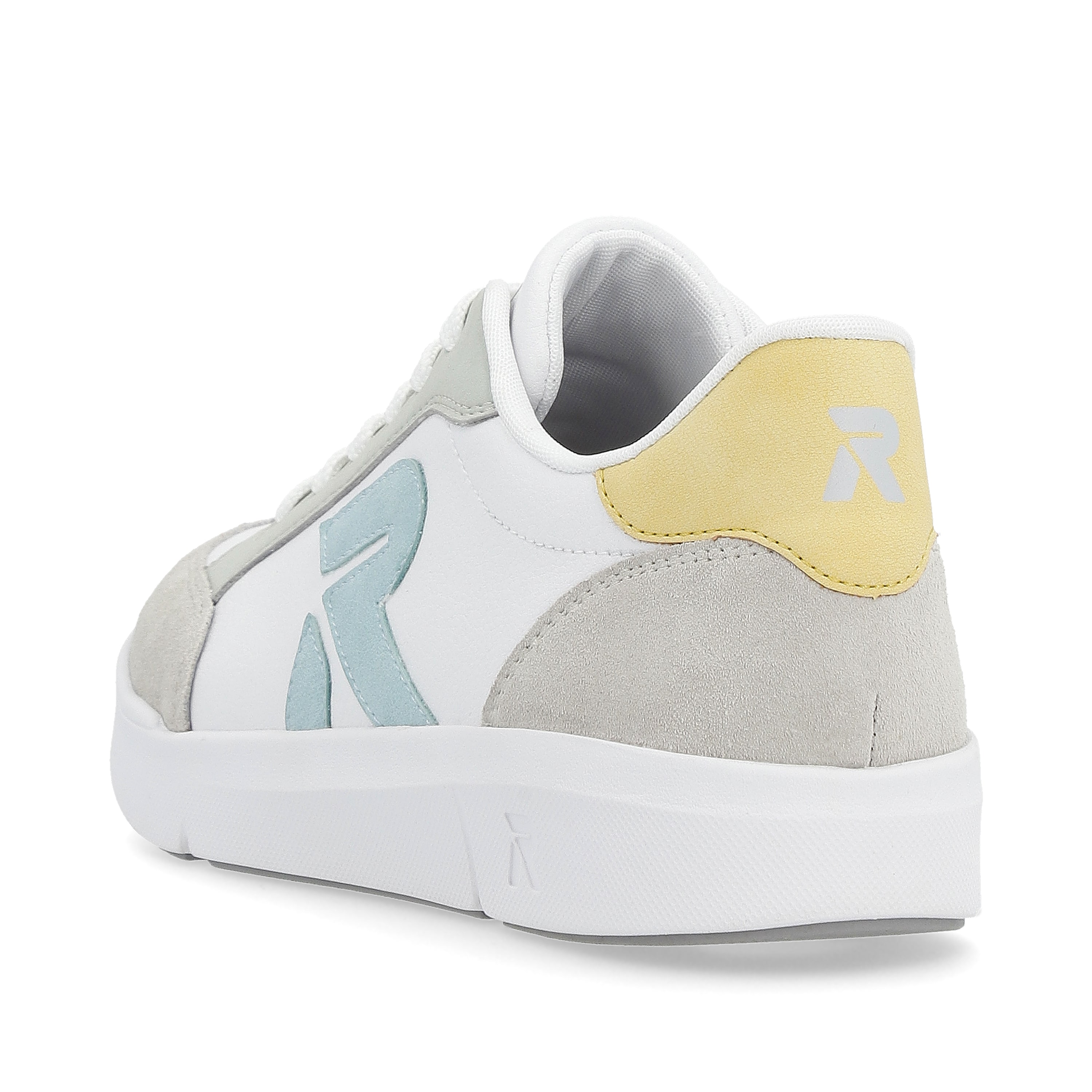 Rieker Damen Sneaker Low snow-white dusty-grey
