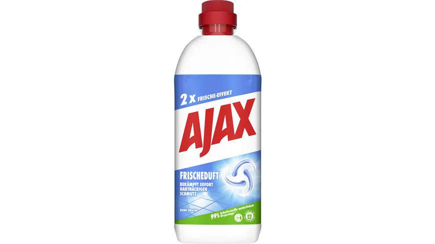 Ajax Allzweckreiniger Frischeduft - Multi-Oberflächen Bodenreiniger, Formel 93% biologisch abbaubar 1 l