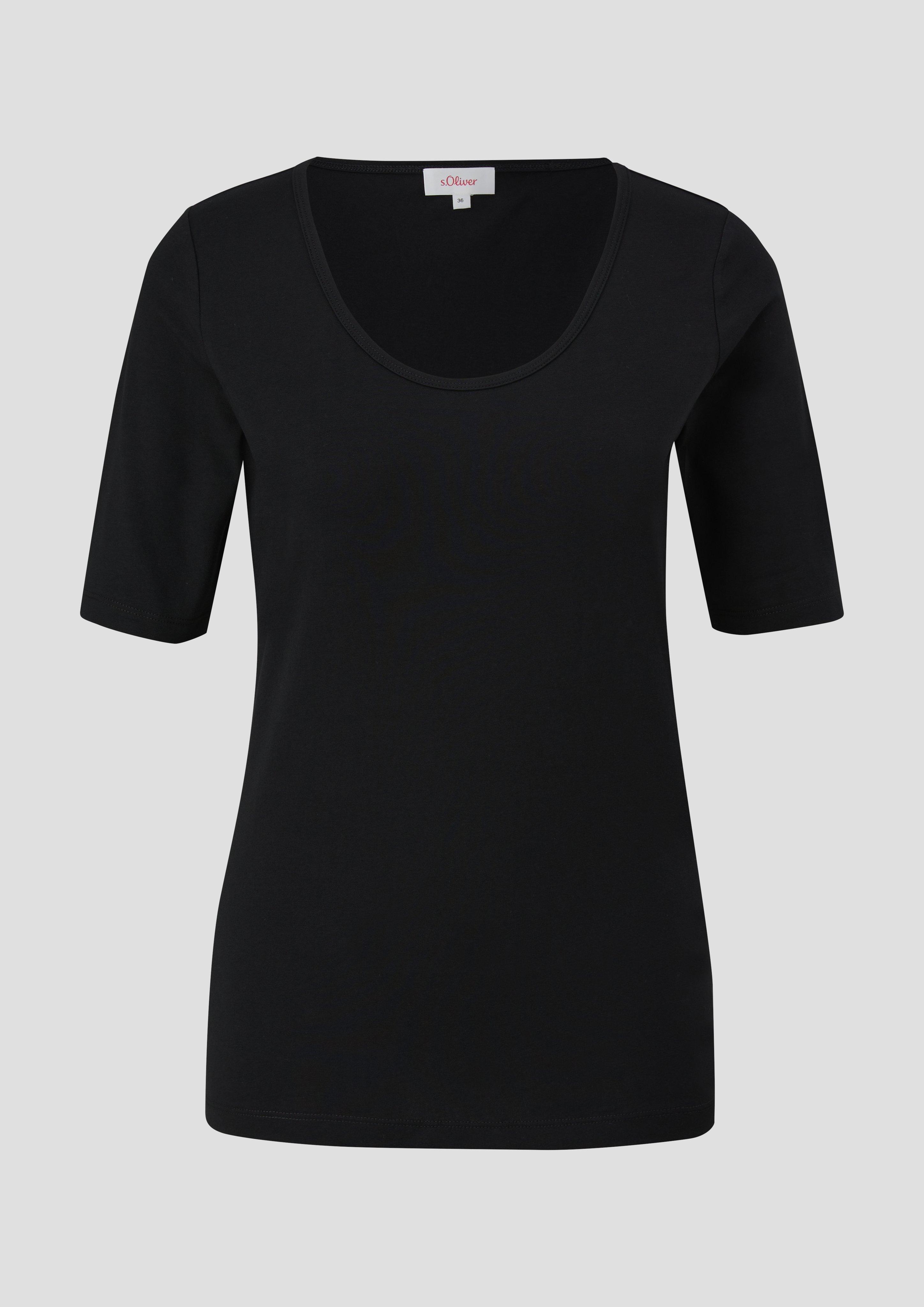 Jersey-Shirt mit U-Ausschnitt  2142196-9999