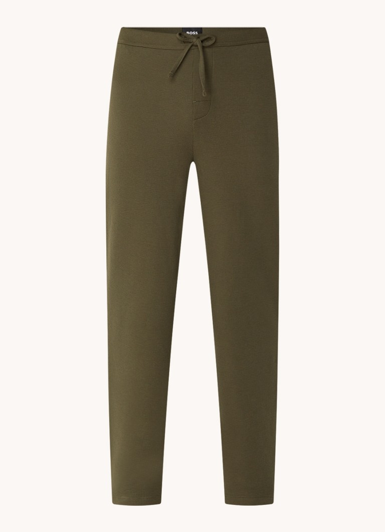 HUGO BOSS Textured waffle pajama bottoms
