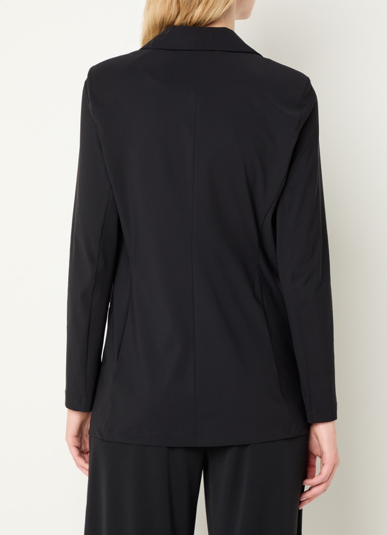 Expresso Blazer with welt pockets and shoulder pads