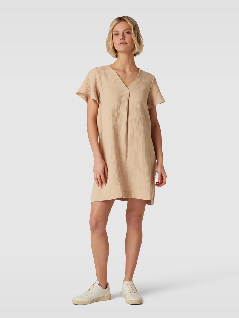 Minikleid mit Strukturmuster Modell 'NATALI' in beige