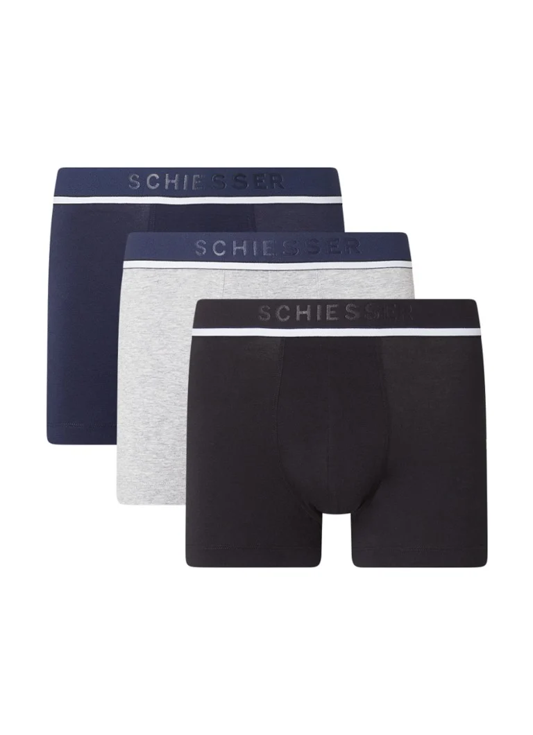 Boxers Schiesser avec bande logotée, lot de 3