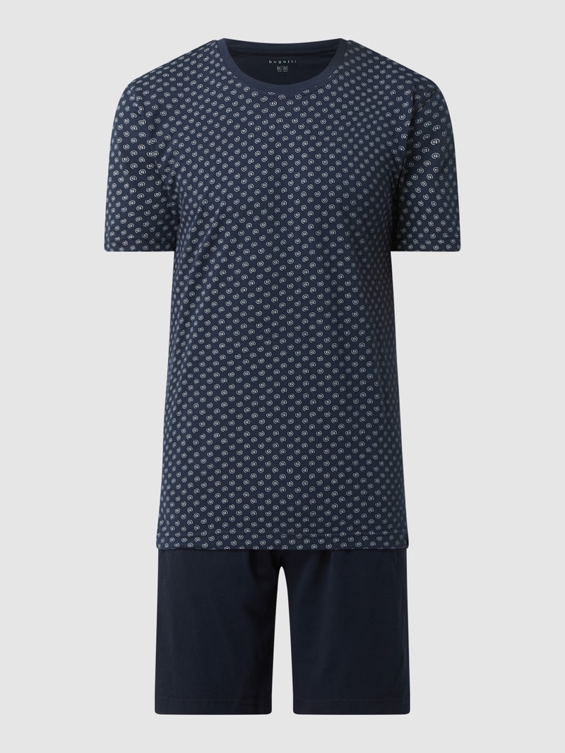 Pyjama aus Baumwolle in blau