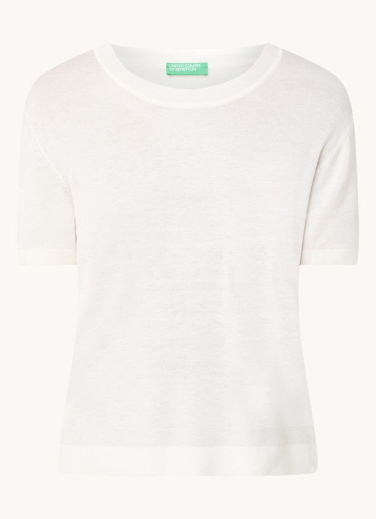 Benetton Fine-knit top in silk blend