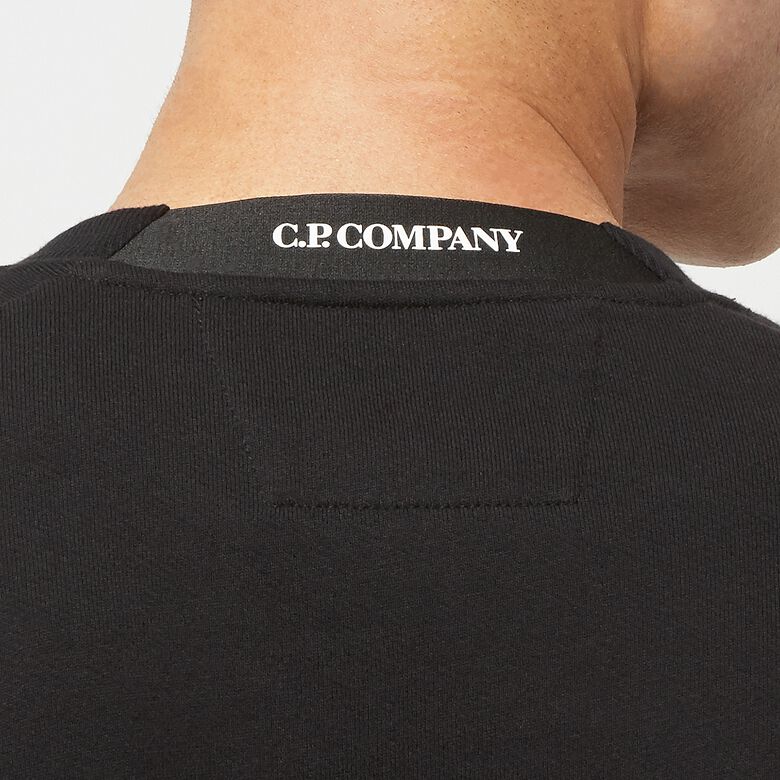 C. P. Company Diagonal Raised Fleece Sweatshirt Black