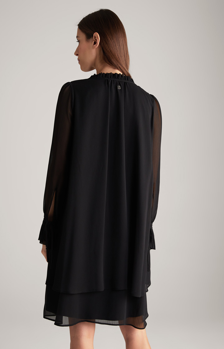 Chiffon-Kleid in Schwarz