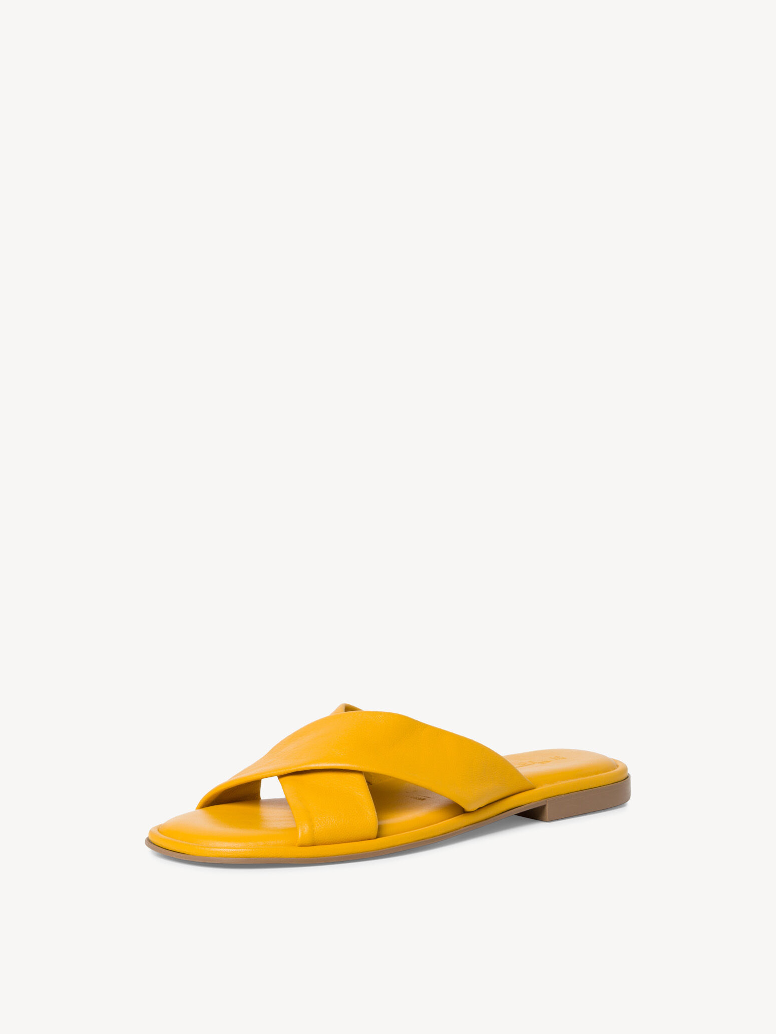 Mule en cuir - jaune