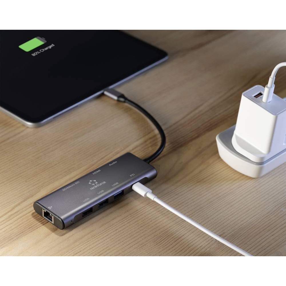 Renkforce Laptop-Dockingstation USB-C® Dockingstation, USB-C® Power Delivery