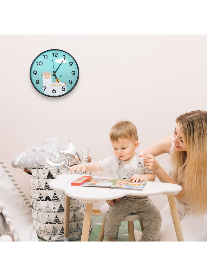 relaxdays Kinder-Wanduhr 