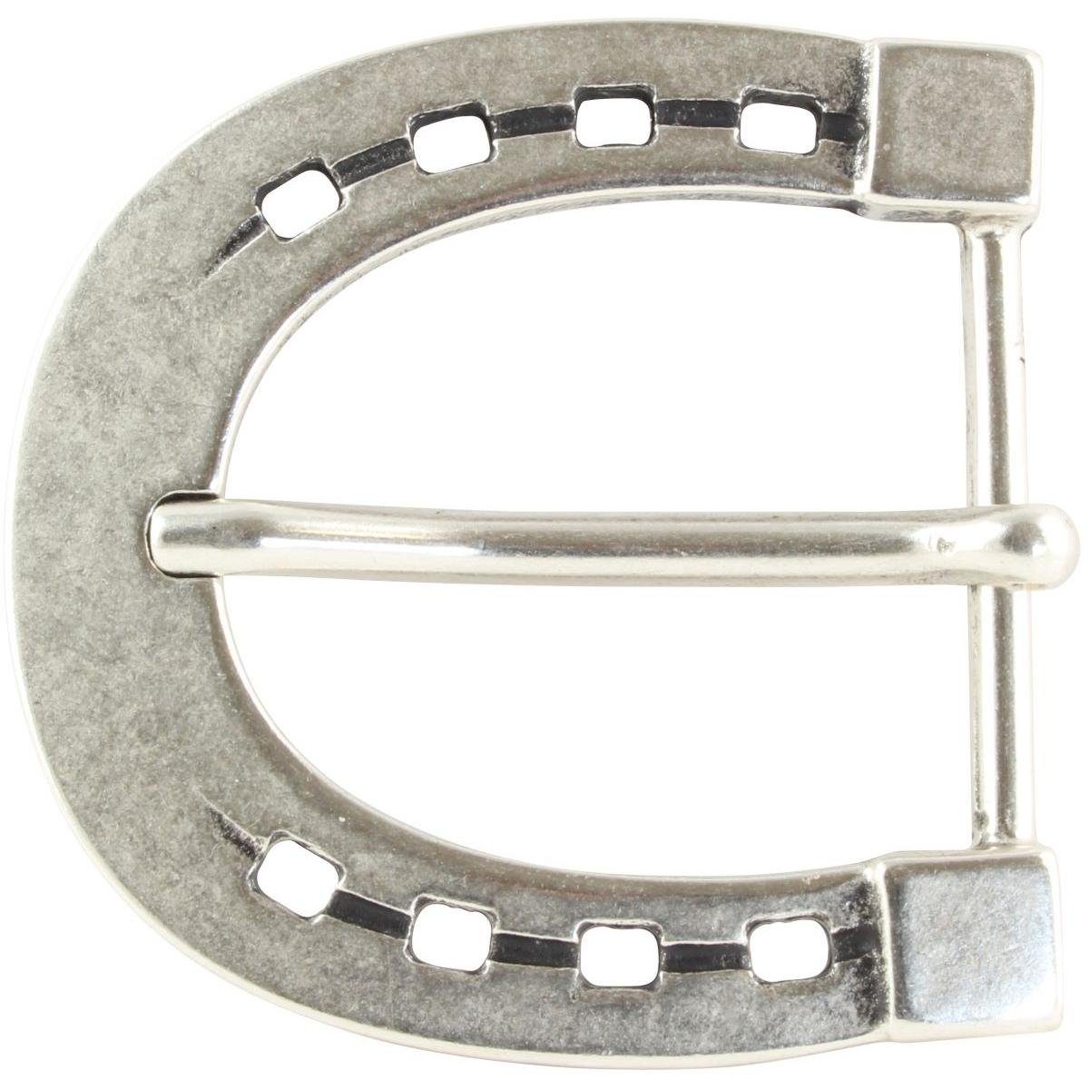 BELTINGER Gürtelschnalle Hufeisen 4,0 cm - Buckle Gürtelschließe Reitaccessoires 40mm - für Rei