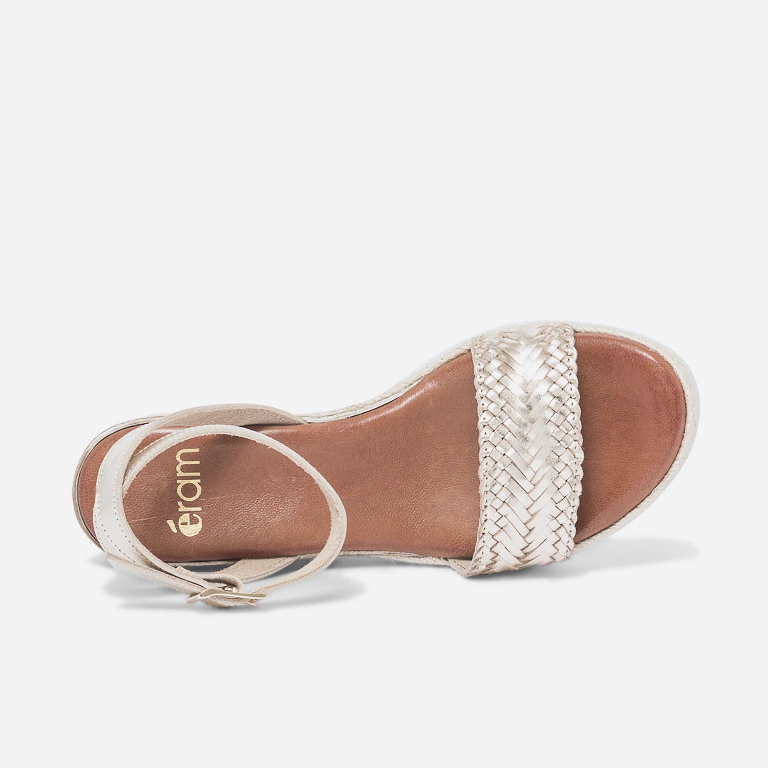 Sandale or en cuir