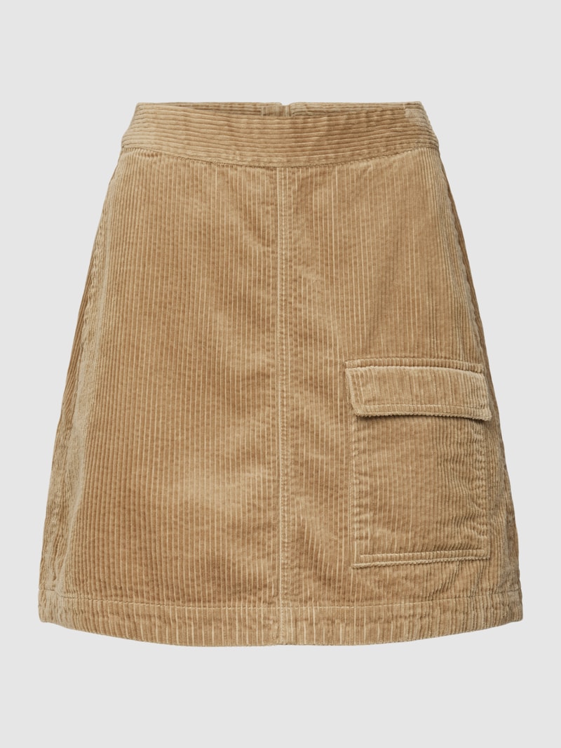 Minirock aus Cord in beige